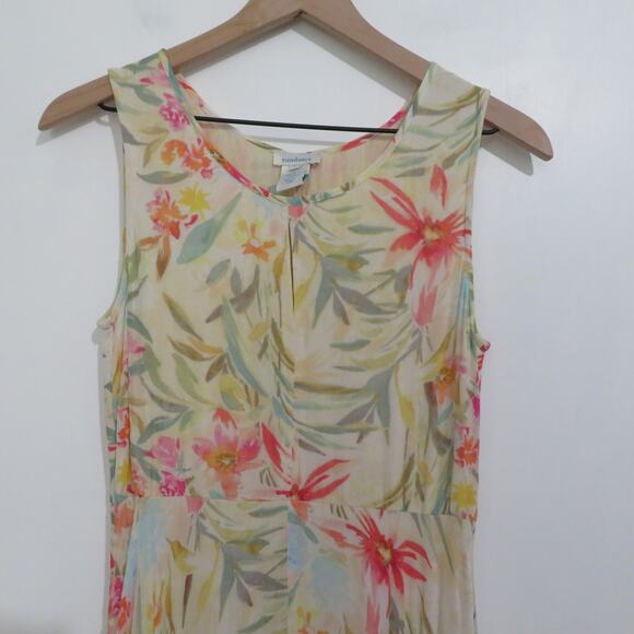 Sundance Womens Sz 6 Floral Print Sleeveless Maxi Dress Romantic Boho Style - Picture 3 of 8